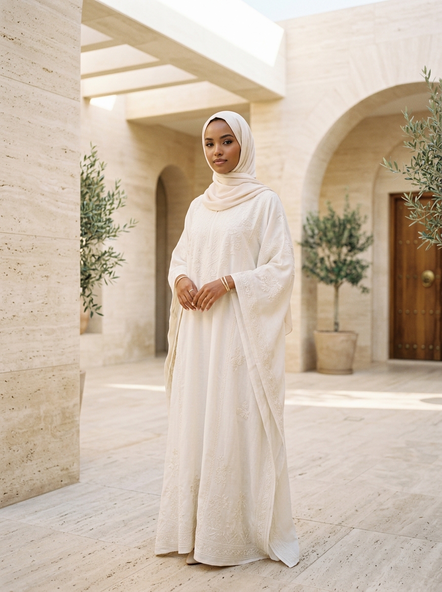 Umrah and Hajj White Abayas